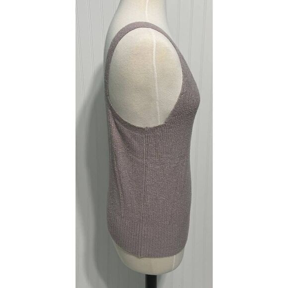 Joie Soft Knit Sweater Tank Top Sleeveless V Neck Top‎ Purple XL Extra Large - Picture 7 of 12